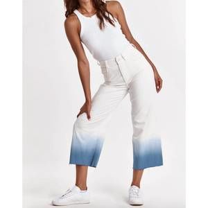 NEW DEAR JOHN DENIM audrey crop wide leg in misty snow